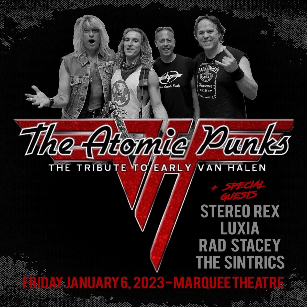 thesintricsband's tweet photo. 1st show of #2023NewYear #theatomicpunks @ Marquee Theater
Tempe, Arizona with @Stereorex Luxia @RadStacey and us @thesintricsband
#music #live #phoenix #FYP #VanHalen #rock #Arizona https://t.co/lxmFqMm9hb