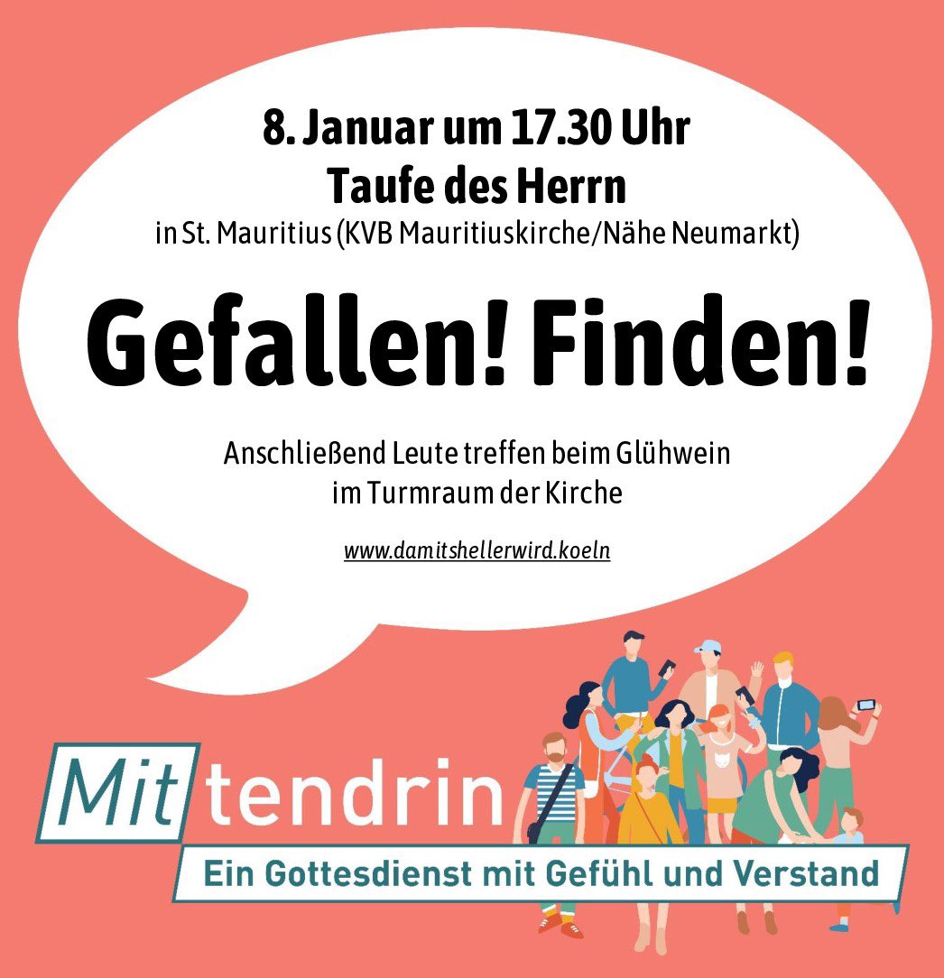 DominikMeiering's tweet photo. „Was gefällt Dir?“ Vom Himmel fällt ein Ruf: „Eine Stimme aus dem Himmel sprach: Dieser ist mein geliebter Sohn, an dem ich Wohlgefallen gefunden habe.“ An Jesus Gefallen finden, darum geht es im Christentum. Und das fängt an mit der Geschichte von der Taufe Jesu. https://t.co/lwCwA16di6