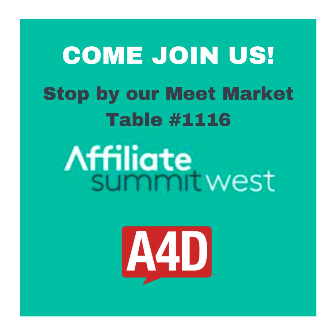 Affiliate Summit West is less than 3 weeks away and we are getting pumped to see old connections and make some new ones for the first time in 2023!
Come stop by and hang with us at our Meet Market table #1116. We're bringing the whole crew!