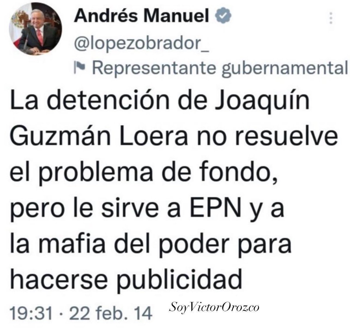 SoyVictorOrozco's tweet photo. Palabras de AMLO en el 2014…🙄

#Culiacanazo #culiacansinaloa #culiacan #AMLO https://t.co/HJqm7TJ35a