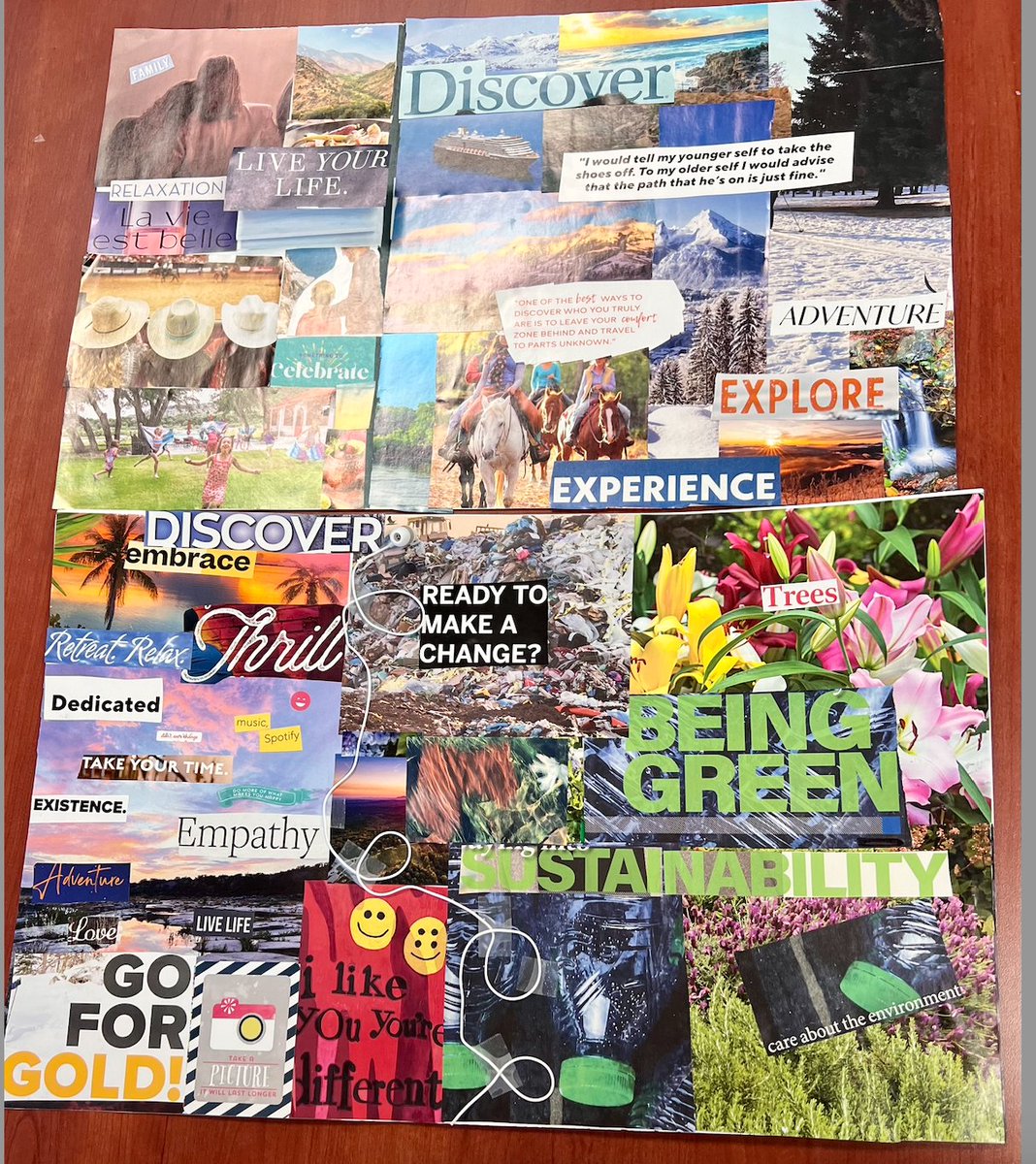 In <a href="/Bence_EDU/">Janelle Bence</a>'s class, we made vision boards about our goals for 2023. I found a classmate whose vision board connected with mine. We had a common goal of doing more of what makes us happy and spending time with the people we love. <a href="/NewTechCoppell/">New Tech High @ Coppell</a>