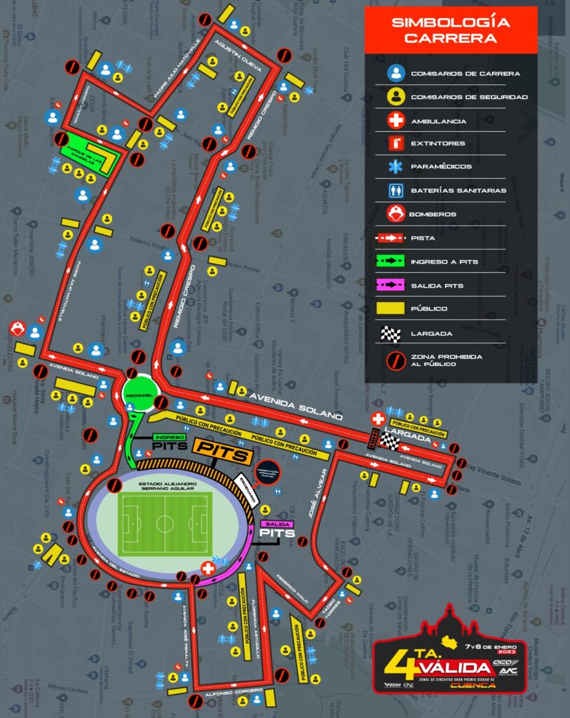complicefm's tweet photo. #Ecuador #Cuenca: Atención con esta carrera automovilística, que obligará a cerrar al tránsito vehicular, varias calles de la ciudad, entre este sábado 07 y domingo 08 de enero: "Circuito Urbano tendrá 26 espacios seguros para la afición https://t.co/Pm2hBGEJRy" https://t.co/Kw9bn84SFU
