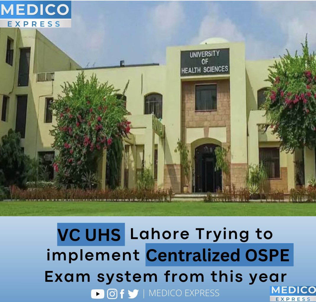 Medico_express_'s tweet photo. VC UHS is trying to implement the centralized OSPE system Exam from this year. 
#Uhs #Mbbs #Ospe https://t.co/yTmjuPziQt