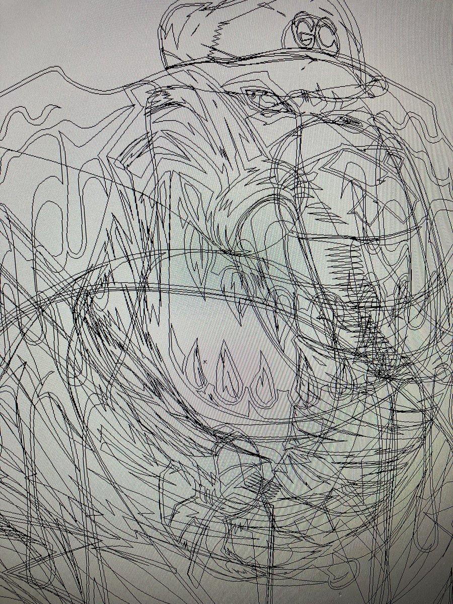 daynehenry's tweet photo. Digital would be a lot cleaner, but I’m just way more efficient with the old school tools. Everything drawing on paper with pencil, sometimes inked, then scanned in and finalized in illustrator. 🐘 coming soon from @BearMrktBullies https://t.co/2lky5fmhSX