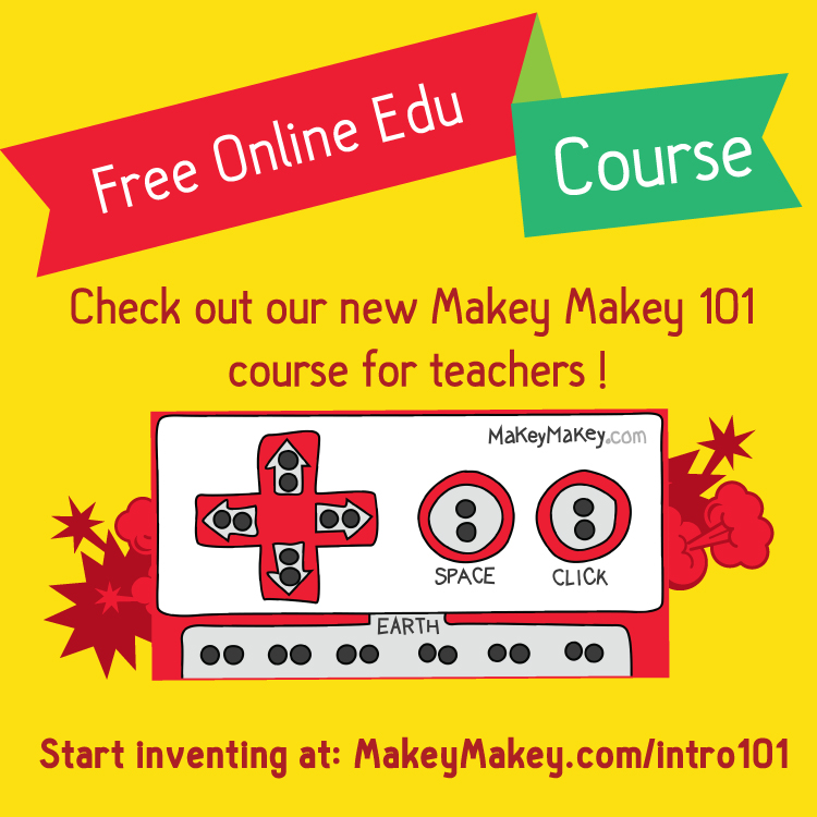Are you a teacher who loves project-based learning (PBL) and new to #MakeyMakey? Check out our free online course before attending our Certified Educator workshop.

Find out more at: makeymakey.com/intro101

#designthinking #ProjectBasedLearning #InventionLiteracy