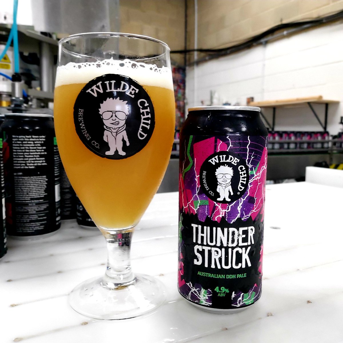 BRAND NEW BEER ALERT ! Thunder Struck 4.9% Australian DDH Pale. Galaxy and Vic Secret hops lend flavours and aromas of passionfruit, peach and pineapple to ensure you, 'Broke all the rules, Played all the fools'. Canned less than 9 hours ago and available on our website NOW.