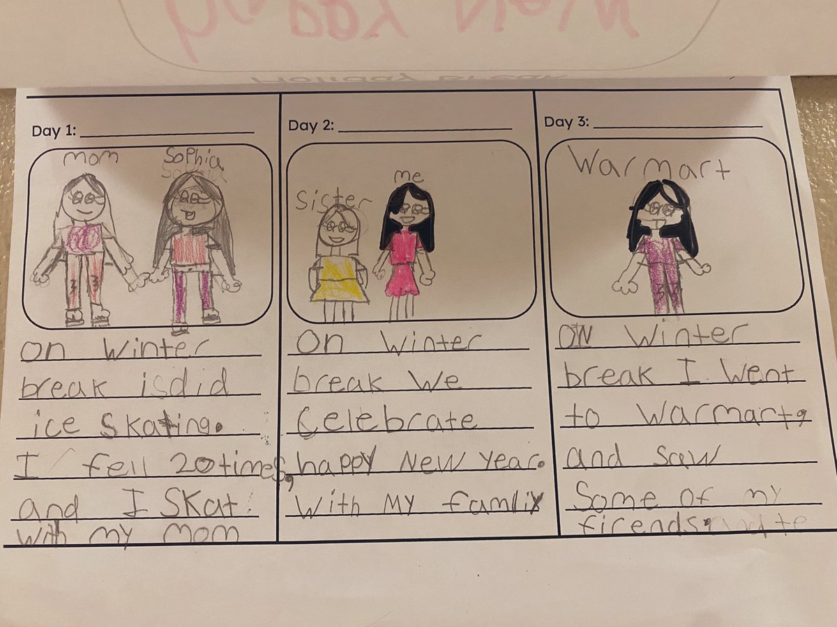 MsBarrett123's tweet photo. Diary of a Second Grader: Holiday Break Edition!! Had a blast reminiscing and writing about the fun we had over break while reading about the daily life of a goofy 🪱worm! #ReadAloud #creativewriting #talkingstems @Nieman512 https://t.co/vOIYcnjQze
