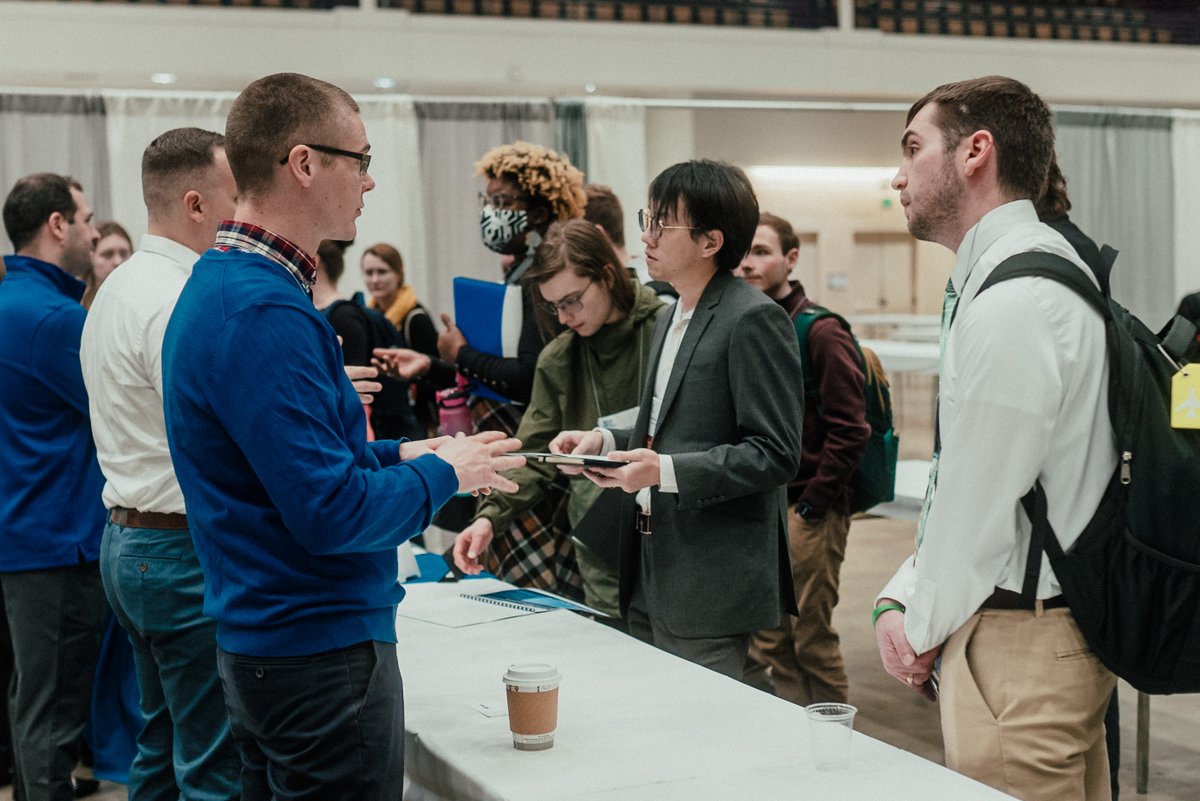 amermathsoc's tweet photo. Great turnout at today’s career fair at #JMM2023. Make sure to stop by the BEGIN booth on Friday to talk more with employers! https://t.co/gsiuZWQK1s