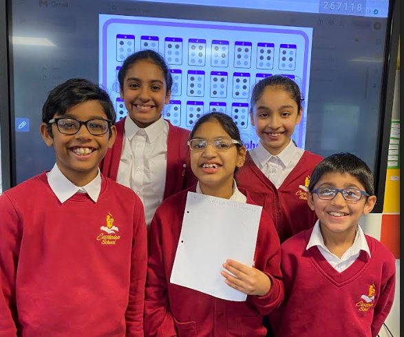 CVS_Slough's tweet photo. Wednesday was World Braille Day.

Year 5 celebrated by writing their names in Braille and Ishaa, who is an expert with Braille, coded us a
secret message – Miss Snelling likes chocolate!

@BerksSCS @BraillePress @BrailleInst @BrailleWorks @RNIB #inclusion @guidedogs https://t.co/7rk9PkW32E