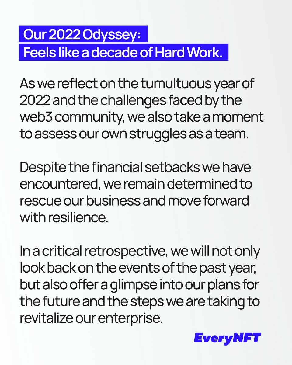 It's been a wild ride in 2022 and we are preparing a long reflection to release and share with you in the coming days. For now this👇