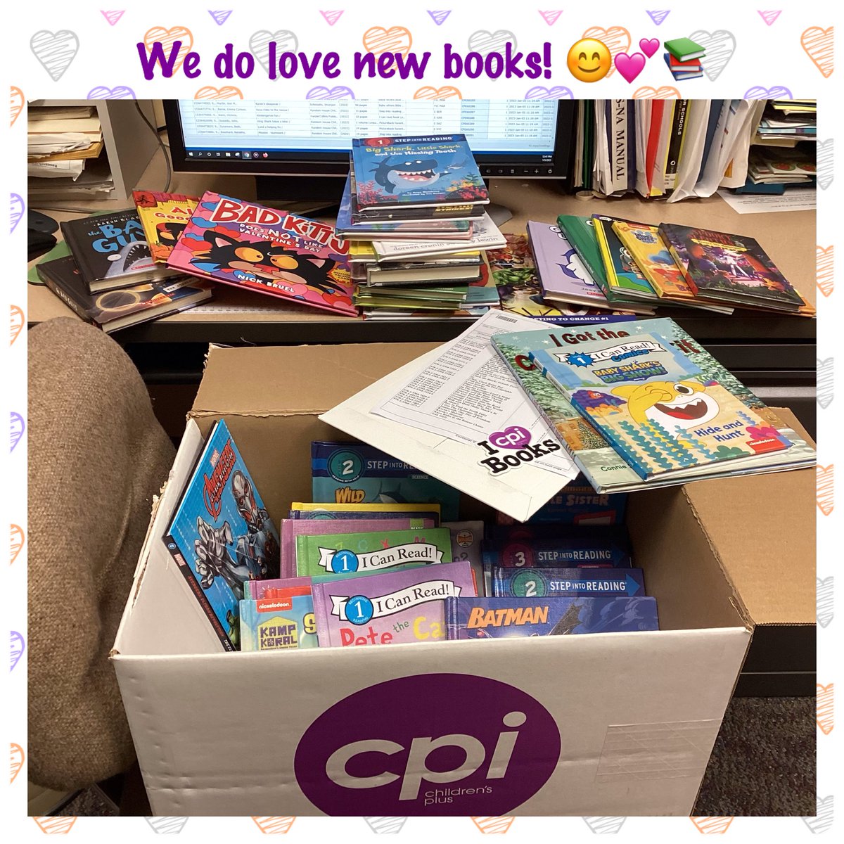 Thanks, @helloCPI for our new books! #UNBOXCPI #readingmatters #schoollibrariesmatter