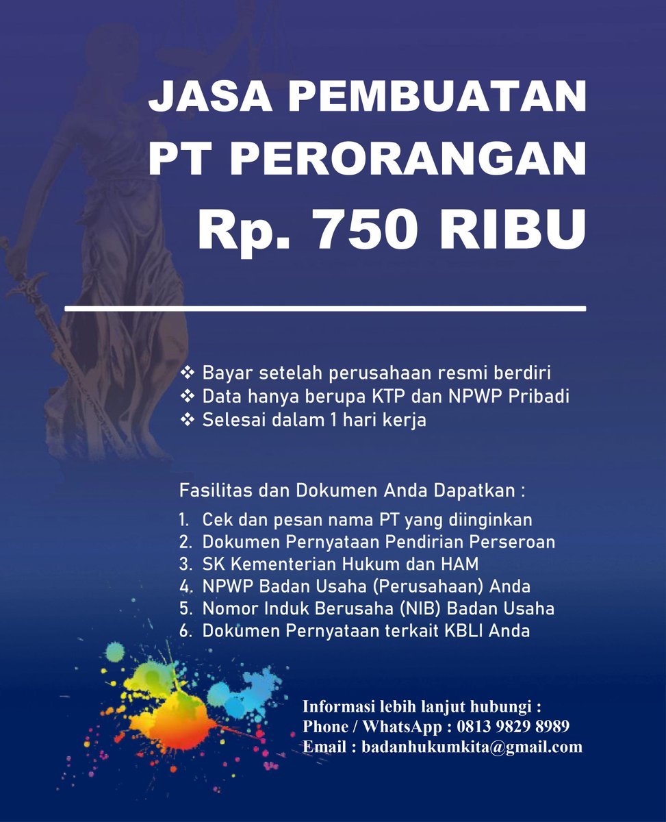 Jateng TV on Twitter "(01) PT Perorangan didirikan oleh hanya satu