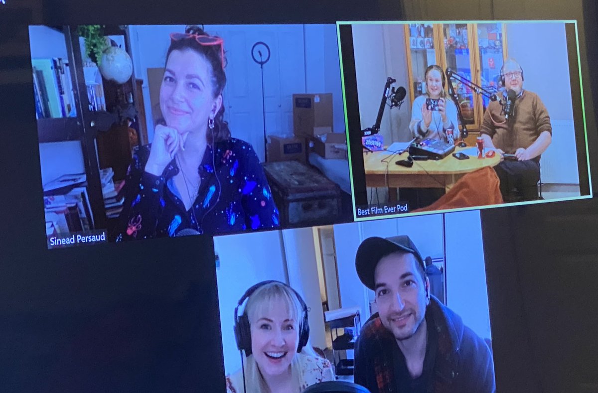 Chatting with <a href="/glatthorn/">Dylan Glatthorn</a> was an absolute pleasure- can’t wait for the episode to drop on <a href="/bestfilmeverpod/">Best Film Ever (Podcast)</a> ! In the mean time, here’s a shaky photo from the full series review with <a href="/SeanPersaudMD/">Sean Persaud</a> <a href="/sineadpersaud/">Sinéad Persaud</a> and @mkwiles - Go Watch #HeadlessSeries