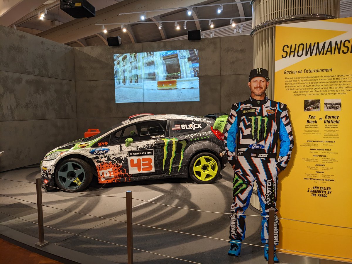 jur1995's tweet photo. Feeling some feels at the #KenBlock exhibit at @thehenryford ... This is me leaving a bouquet. https://t.co/0m19Mjz3Xi