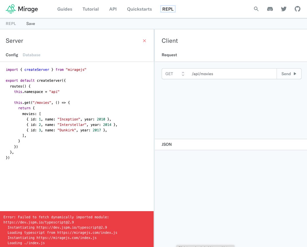 initFabian's tweet photo. @samselikoff is the REPL on MirageJS website working for you? I've tried multiple browsers https://t.co/SaDbFhnMyB