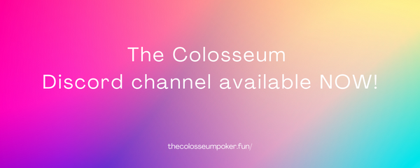 Hello Gladiators, Discord channel available NOW!

Don't forget to join for general chat, casino &amp; poker lounge and more..

discord.gg/pUZtz5yeY7

#TheAD $THEAD #TheColosseum #Gladiators #ADCasino #Casino #ETH #Poker #DoxxedTeam #TheGuard #Play2Earn #Cryptocurrecy #Crypto