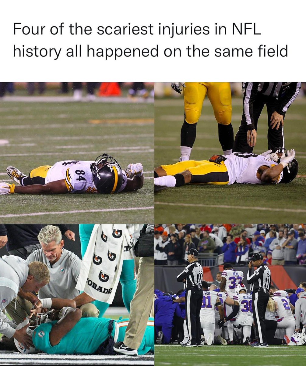 AB, Shazier, Tua, and now Hamlin.

Wild. 😯 #DamarHamlinStrong