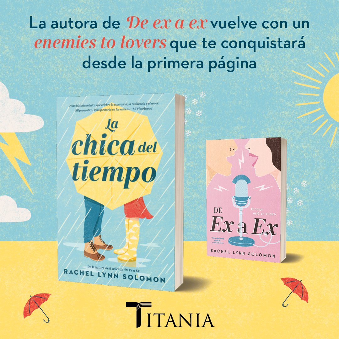 UranoMx's tweet photo. #NovedadesTitania 

No te quedes sin leer #LaChicaDelTiempo ☔️🎙 de @rlynn_solomon , una #Romcom con #EnemiesToLovers , los ingredientes para convertirse en una lectura perfecta 😍

📌Encuéntralo en librerías y en @AmabookMex 

 #Titania #Romcomread https://t.co/71RORR1qaN