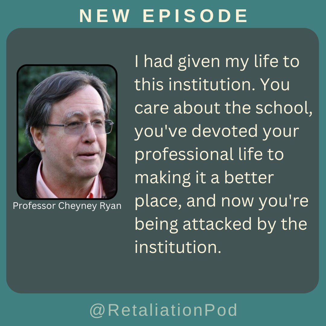 Cheyney Ryan was a Professor of Philosophy &amp; Law at the University of Oregon where, for years, he urged leaders to take a harder stance on sexual misconduct. Instead of listening, they retaliated against him, all because he stood up for students.
🎧Listen: pod.fo/e/15b676