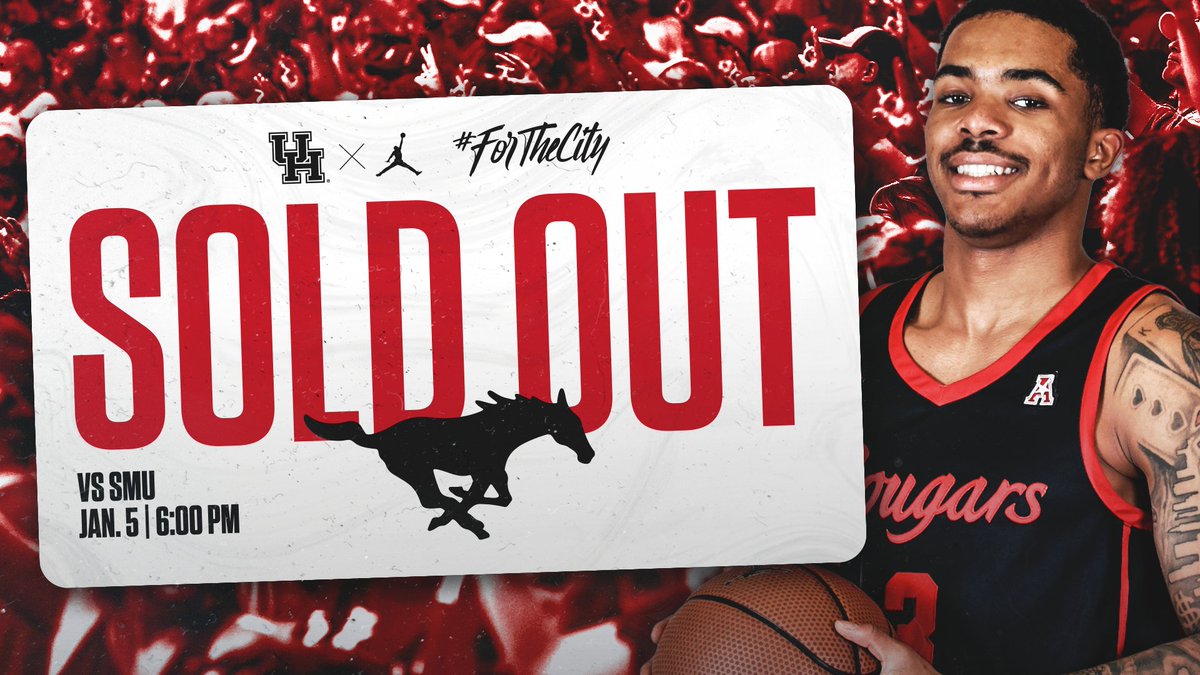 UHCougarMBK's tweet photo. Another sellout in Fertitta Center... THANK YOU, @UHouston fans!

See everyone soon...
Remember... 6 pm tipoff TONIGHT

#ForTheCity x #GoCoogs https://t.co/9UUcmcxiiF