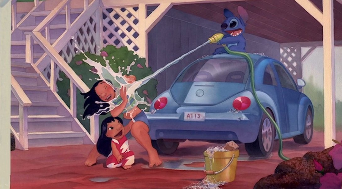 Animated_Antic's tweet photo. I love the art that appear at the end credits of Lilo and Stitch. They're so such cute watercolor pictures. https://t.co/3YNGux5XXe