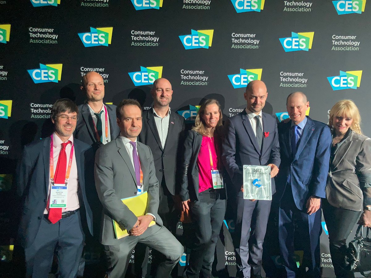 Great start this morning at #CES2023 with France being recognized as an #InnovationChampion ! The 🇫🇷 delegation, led by Minister for Digital transition and telecoms @jnbarrot, is the largest foreign delegation with 170 startups! #FrenchTech
