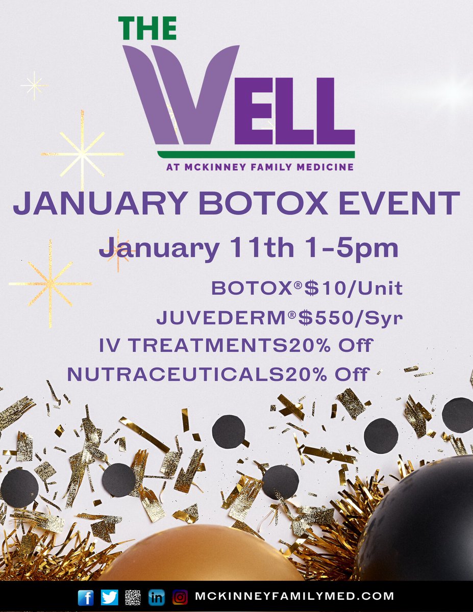 wellintmed's tweet photo. DON'T MISS OUT!! 6 DAYS UNTIL JANUARY EVENT!
We will have special promotions and beverages and Boards provided by "Corts Charcuterie"
@MelissaProcter8 @AllerganBotox @MedicalBiote @Covid19Critical @AFLDSSorg #Juvederm #Botox #Biote #Nutraceuticals #Numedica https://t.co/z7G5clUmwD
