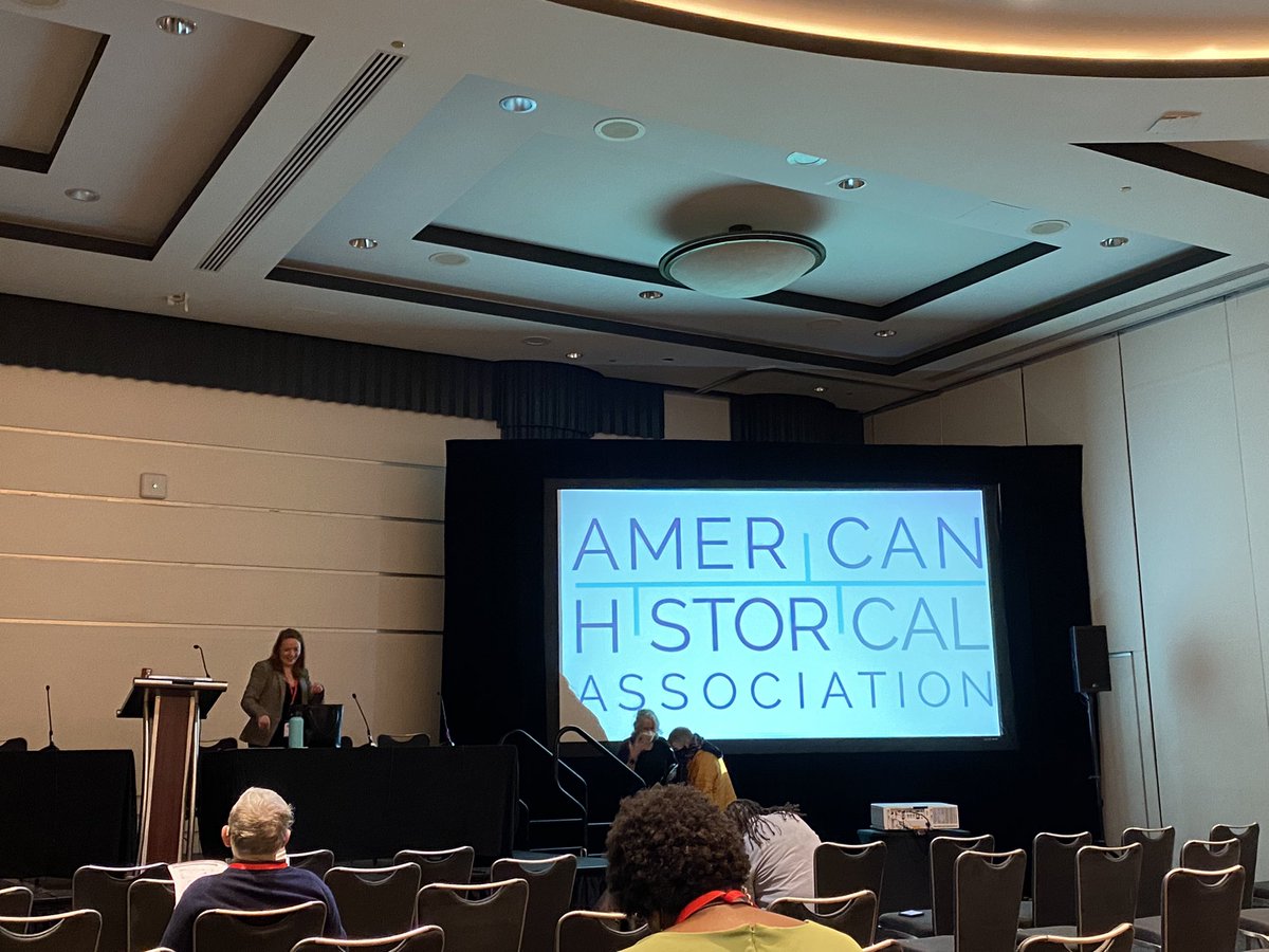 janasinakeck's tweet photo. #firstpanel at #AHA23 is about to start: „Race, Gender and Science in US History“ - Why are Americans so eager to empirically measure human worth? Why have they historically trusted in science to do so? And how have marginalized people combatted racist—or sexist—forms of science? https://t.co/3quFg2qc2g