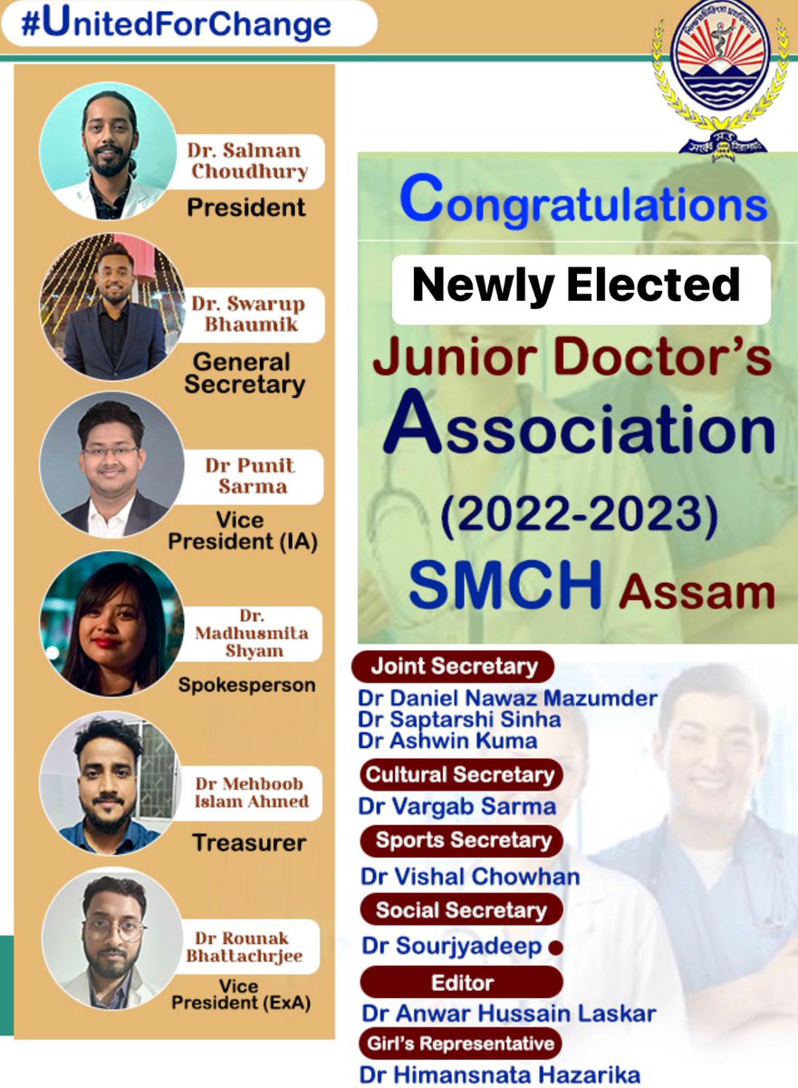 jdasmch2023's tweet photo. congratulations to Newly appointed JDA,SMCH 
#unitedforchange https://t.co/jNofpFEqX7