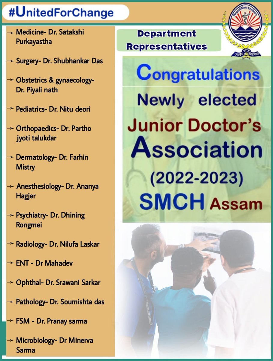 jdasmch2023's tweet photo. congratulations to Newly appointed JDA,SMCH 
#unitedforchange https://t.co/jNofpFEqX7