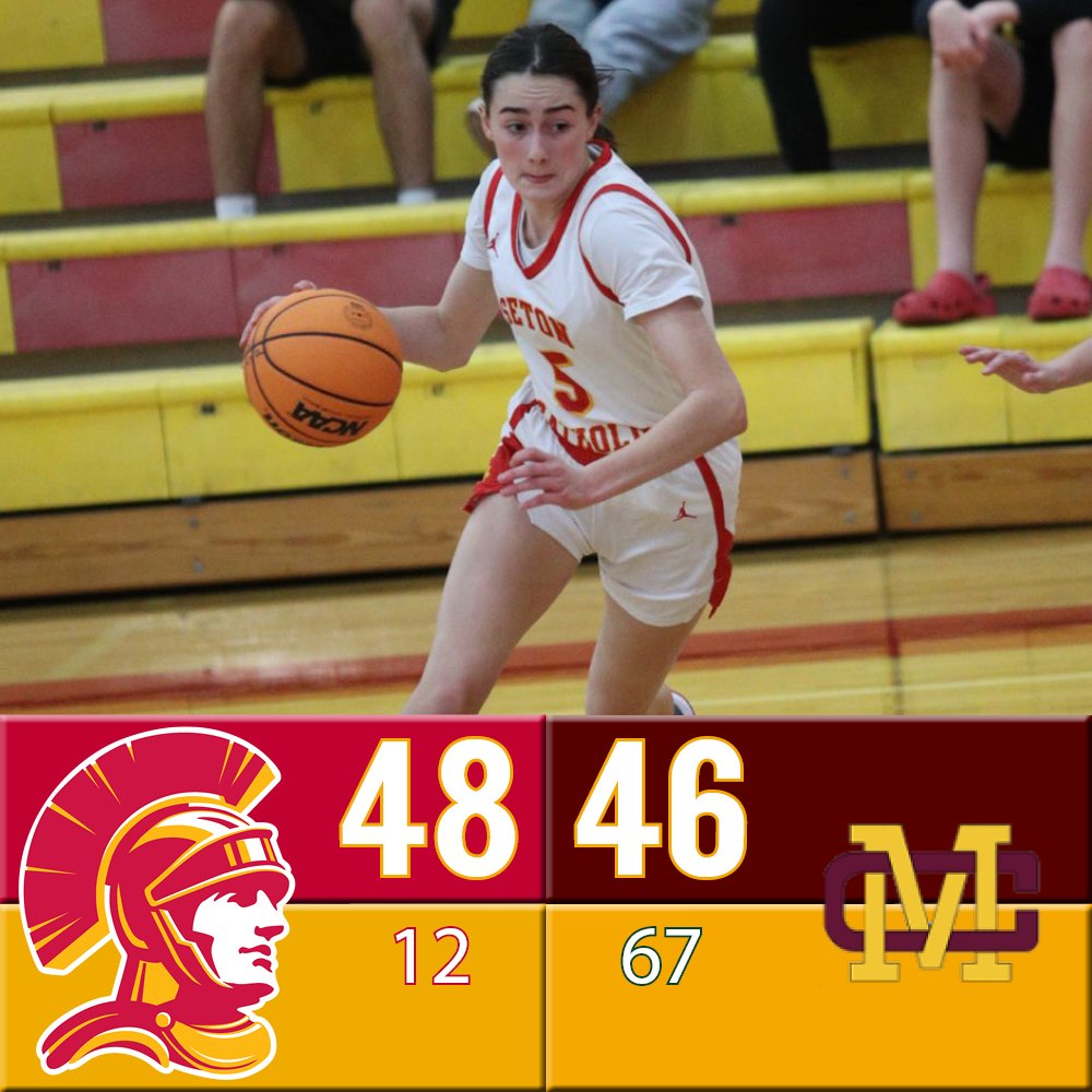 SCPAthletics's tweet photo. GBB FINAL (Wed.): The Sentinels picked up a big win on  Wednesday against a quality out of state opponent in Montini Catholic, 48-46, in McMahon Gymnasium! Raigan Gregston provided the game-winning 3-pointer in her first game back for Seton! #SentinelFamily https://t.co/IzJzek9hR8