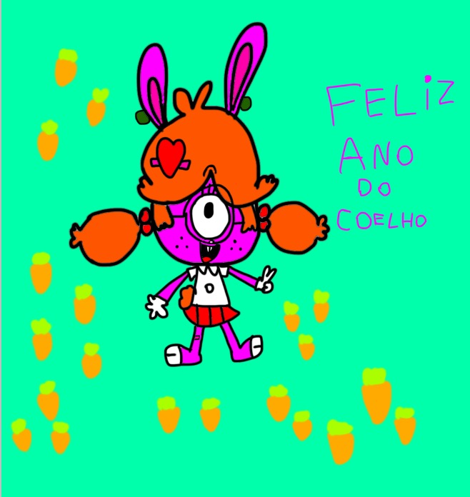 Gustavo04939601's tweet photo. happy year of the rabbit #oc #bunnygirl #cyclope #cartoon #newyear #YearRabbit https://t.co/YCsgxncSLP