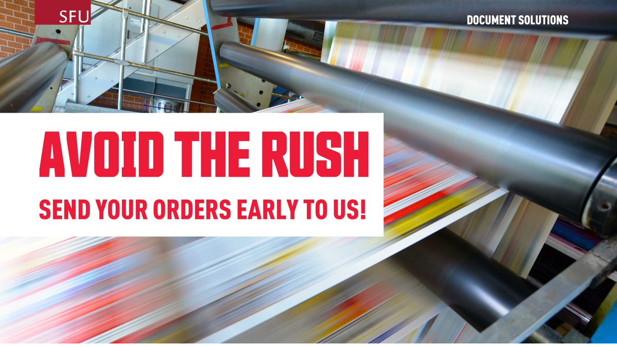 SFUAncillary's tweet image. At Document Solutions, we prioritize rush job requests with a Priority Service Charge. This is to help better manage the volume of production workflows and compensate for overtime charges incurred for quick turnaround and last minute jobs.

#sfu #docsol #morethanprint