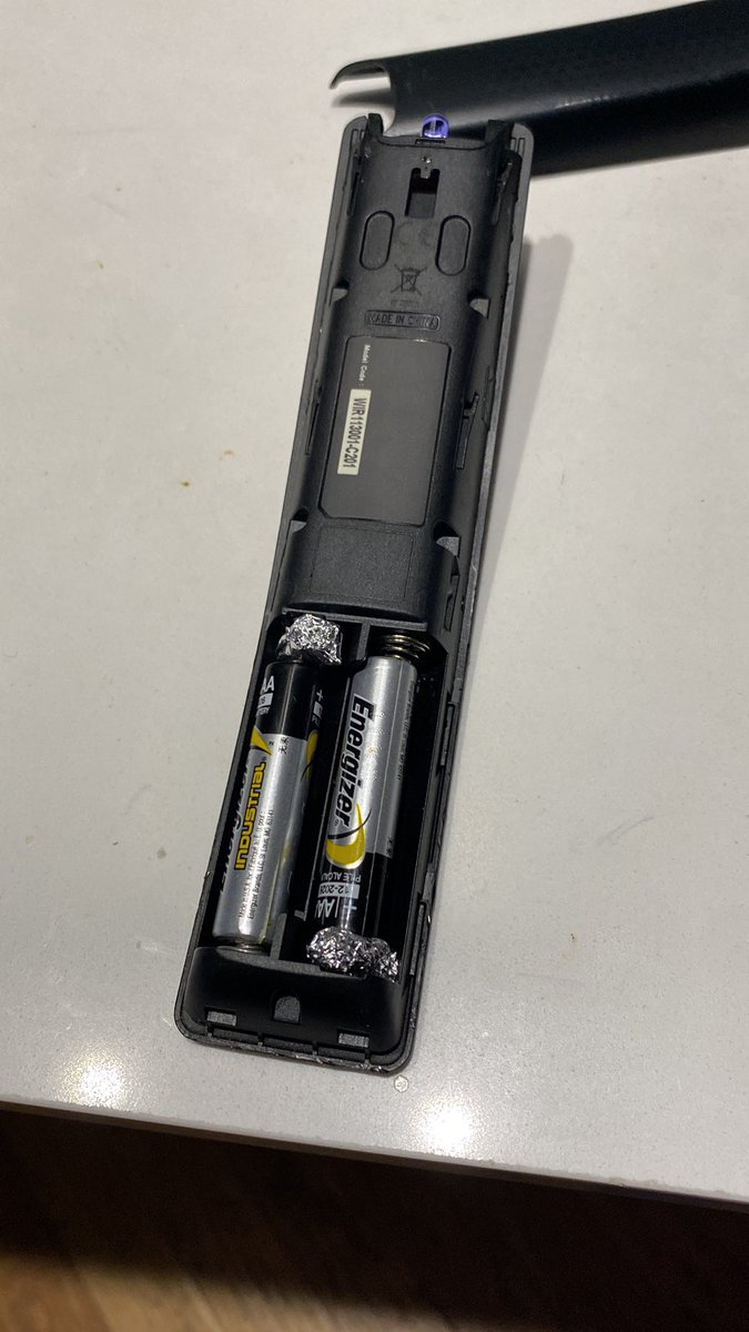 NayMack_'s tweet photo. Grown me just realizing you can add foil to a AAA when you need a AA is pissing child me off https://t.co/e4V5SigOWr