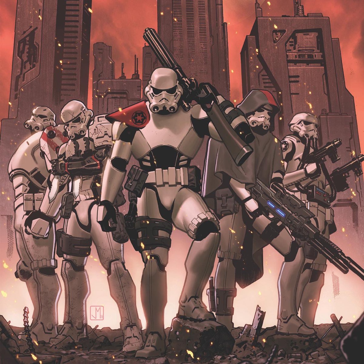 jorge_molinam's tweet photo. I discovered @hasbro is doing toys out of my Stormtrooper designs from my Star Wars run, It’s so surreal, I still remember when @jasonaaron and I where working on the concepts back and forth. I still believe there is so much potential in this team. #starwars #stormtrooper https://t.co/t896bAo86S