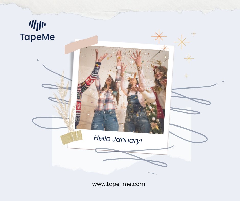 Hello January!⭐️ 
We are happy to celebrate another month with you! 
We hope you enjoy our app! ⭐️
#tapeme #january #hello #new #newmonth #month #hellojanuary #looking #understanding #love #fun #friends #forever #partner #voice #app #voiceapp