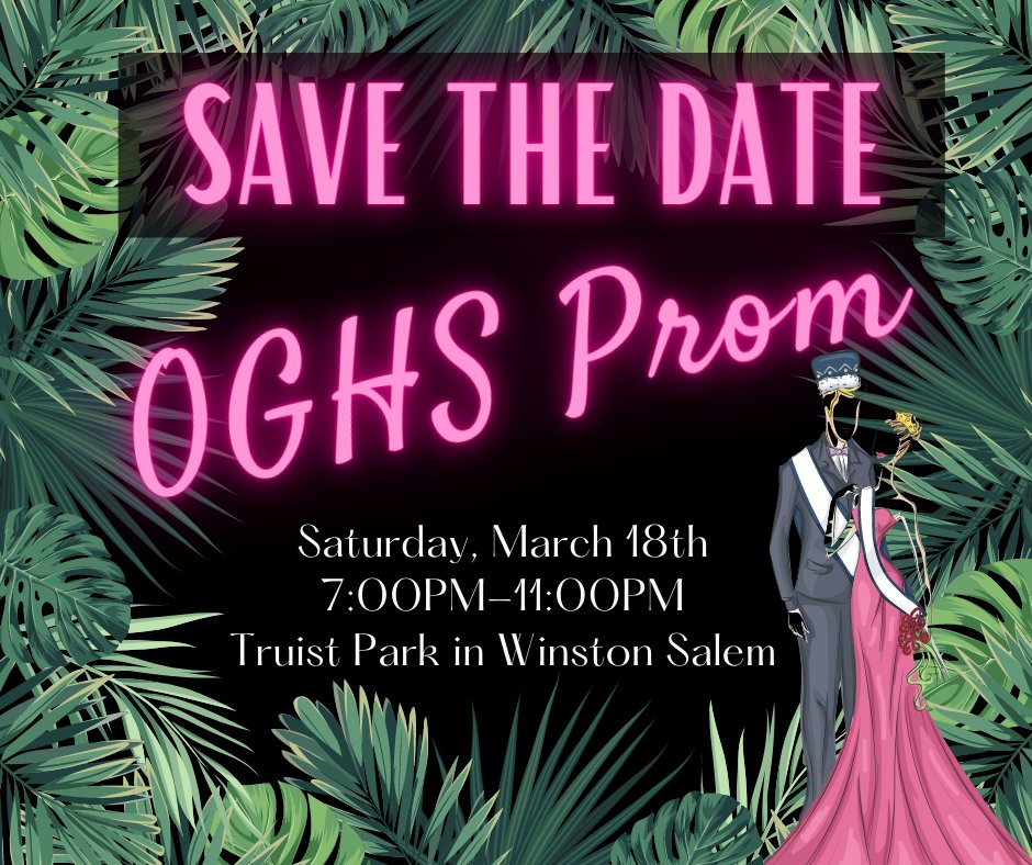 Oak Grove High (@oakgrovehs) on Twitter photo Save the Date! 2023 OGHS Prom will be March 18th from 7:00-11:00pm at Truist Park in Winston-Salem. More information coming soon @StudentSvcsOGHS <a href="/OghsStuco/">OGHS STUCO</a> <a href="/OGHSAthletics/">Oak Grove Athletics</a> <a href="/oakgroveden/">The Den</a> Save the Date! 2023 OGHS Prom will be March 18th from 7:00-11:00pm at Truist Park in Winston-Salem. More information coming soon @StudentSvcsOGHS <a href="/OghsStuco/">OGHS STUCO</a> <a href="/OGHSAthletics/">Oak Grove Athletics</a> <a href="/oakgroveden/">The Den</a>