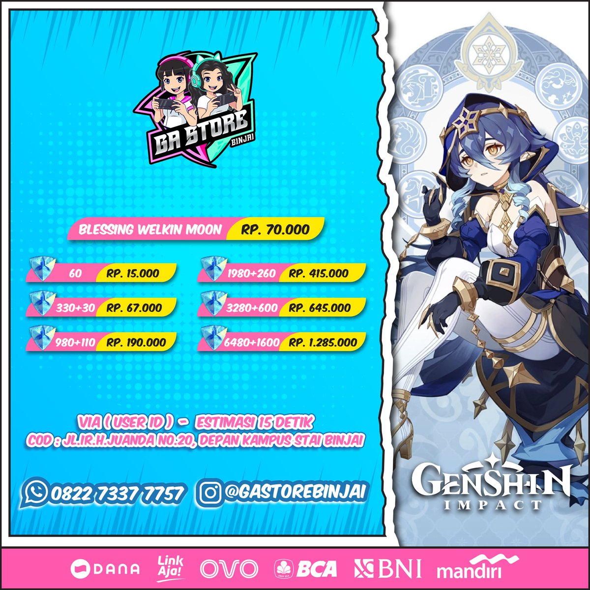 lecitbroo's tweet photo. #jasatopup
#game
#indonesia
#medan
#binjai
#GenshinImpact https://t.co/0ppSVg7JIT