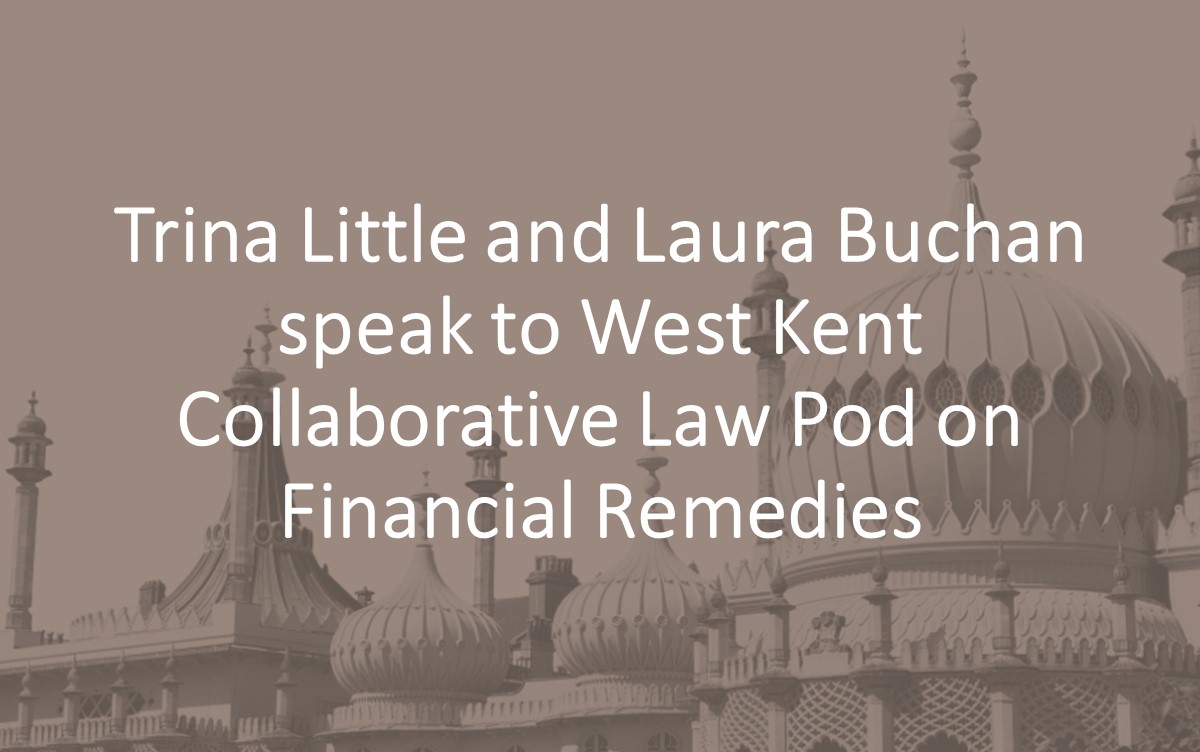 Trina Little and Laura from our specialist Finance Team will be hosting a seminar for the West Kent #CollaborativeLaw Pod on #FinancialRemedies on 11 January. You can attend in person at @pragmaticlawyer's offices in Tunbridge Wells or remotely.