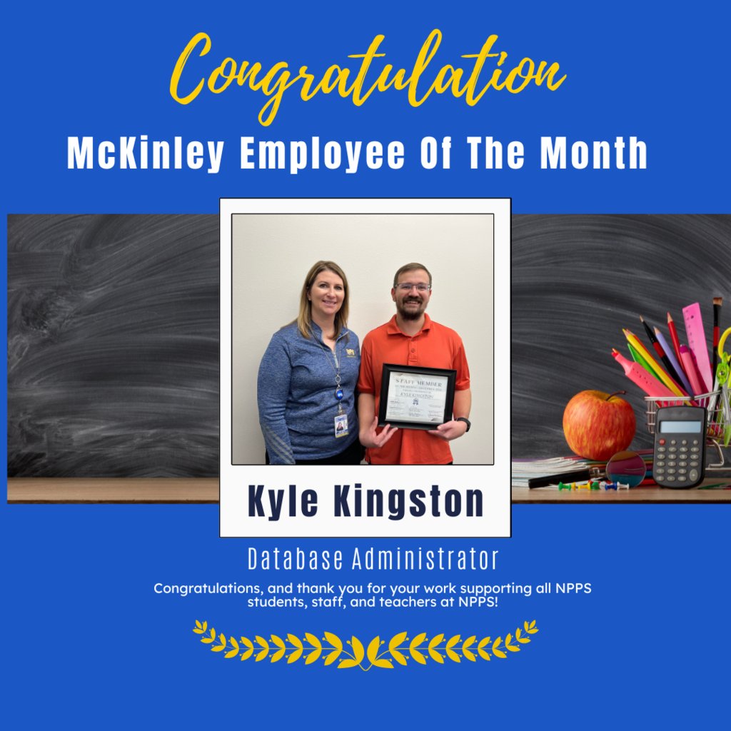 nppsd's tweet photo. Congratulations Kyle!
#WeRNPPS, Come Grow With Us! https://t.co/l7oC7BPsac