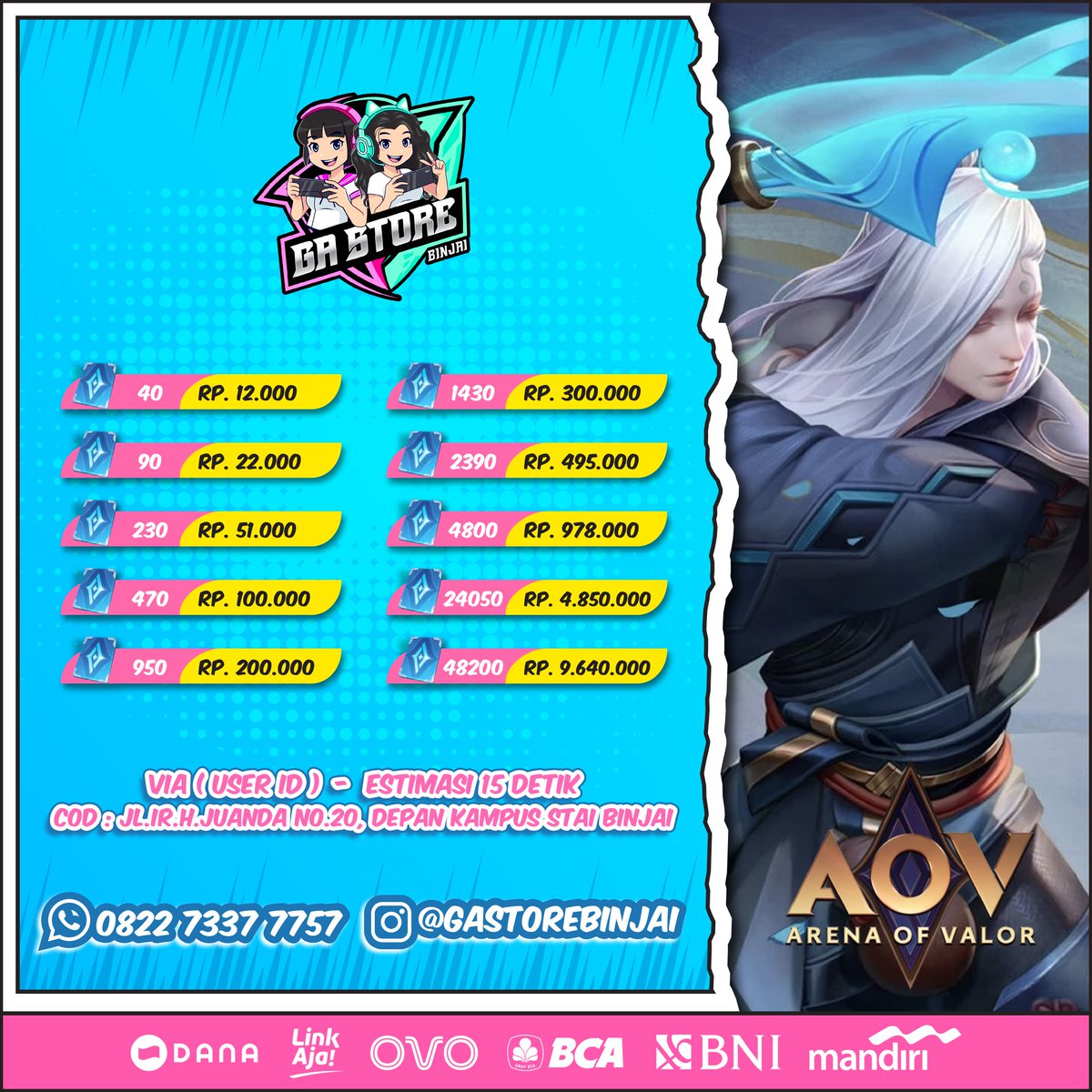 lecitbroo's tweet photo. #jasatopup
#game
#indonesia
#medan
#binjai
#ArenaofValor https://t.co/os2HIIbLlV
