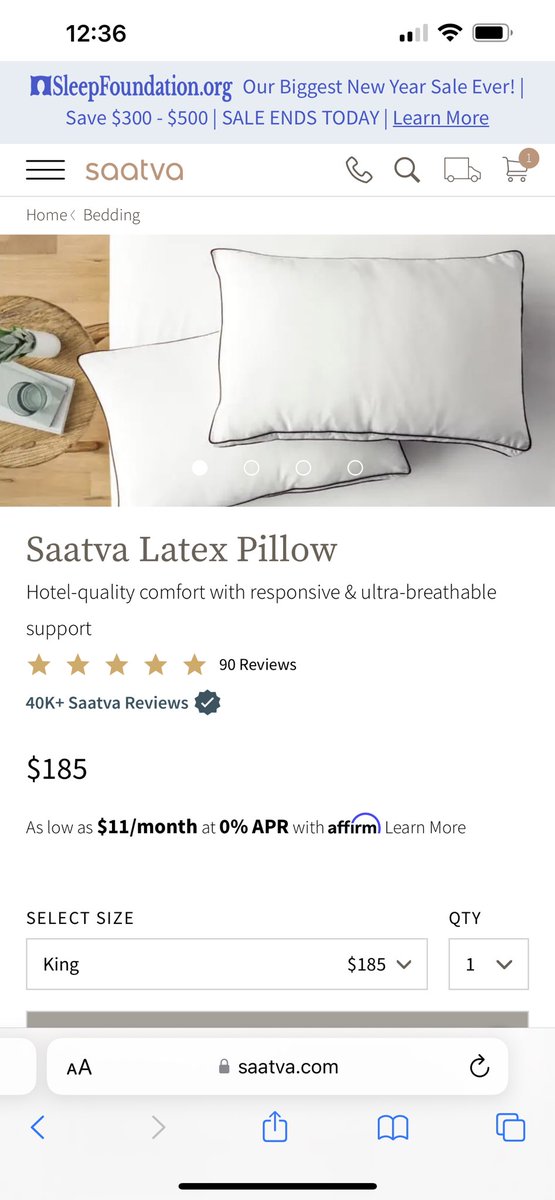 Before I go and spend $200 on one pillow I neeeeed to know if this is a good pillow for stomach sleepers. Like people who have actually used it 😩. I’m TIRED. @Saatva #saatva #pillows #latexpillow