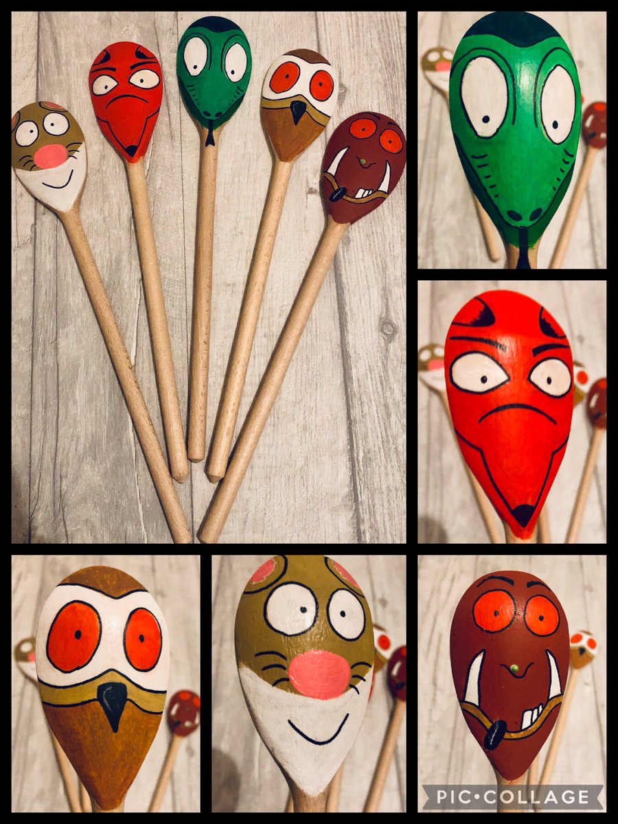 wilmot111's tweet photo. I’ve just finished these Story Spoons for Reception class - can you guess which story we are exploring?@ststephensaud @TheRealGruffalo #itsagruffalo #EYFS https://t.co/6yj7x96ICW