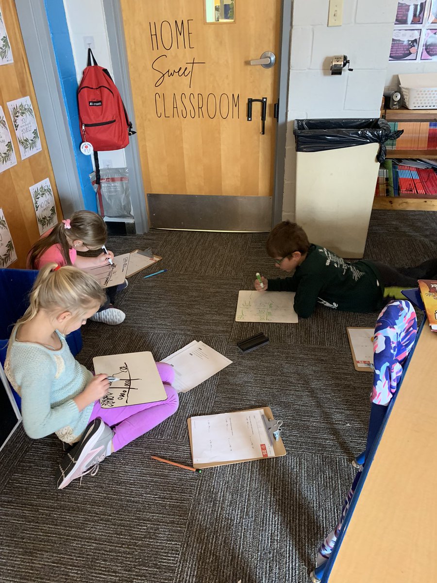 NEN2ndgrade's tweet photo. Math small group with place value chart subtraction. Learning math is always fun with friends! We are subtracting 3 digit numbers 🤩 https://t.co/g9U53Urr7N