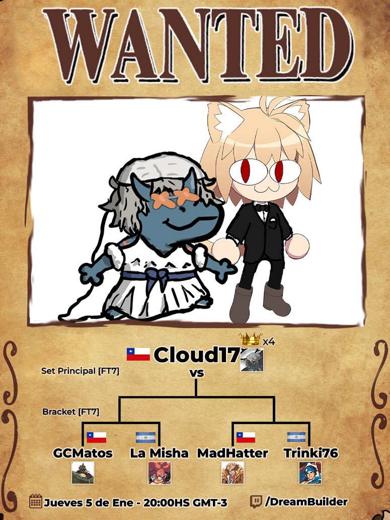 DreamBuilderFGC's tweet photo. Y sí como ayer volvió DBFZ no puede faltar la manteca del pan. Esta noche continúa el reinado de las nubes.
@GCMatosss 🇨🇱 vs 🇦🇷 @its_hipolita
@M4d_H4tterr 🇨🇱 vs 🇦🇷 @trinki76
Champ👑@Cloud_17st
📅Jueves 5 (HOY) - 8PM GMT-3
🖥️https://t.co/FRXUqGf1zx
💰 https://t.co/XL4ygoGe30 https://t.co/ShGFN3bVRR
