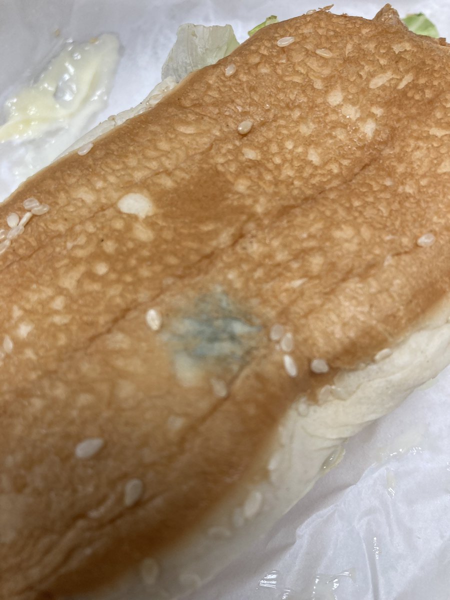 Cyrakitty's tweet photo. WTH @BurgerKing moldy bread? Gross!! https://t.co/lNvEARmVsx