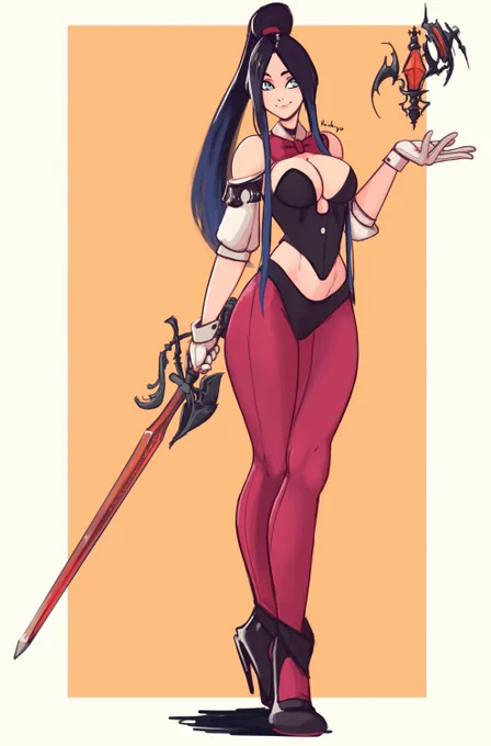 Wanted to draw a Red Mage from ff14.Took some liberty on the outfit :V 