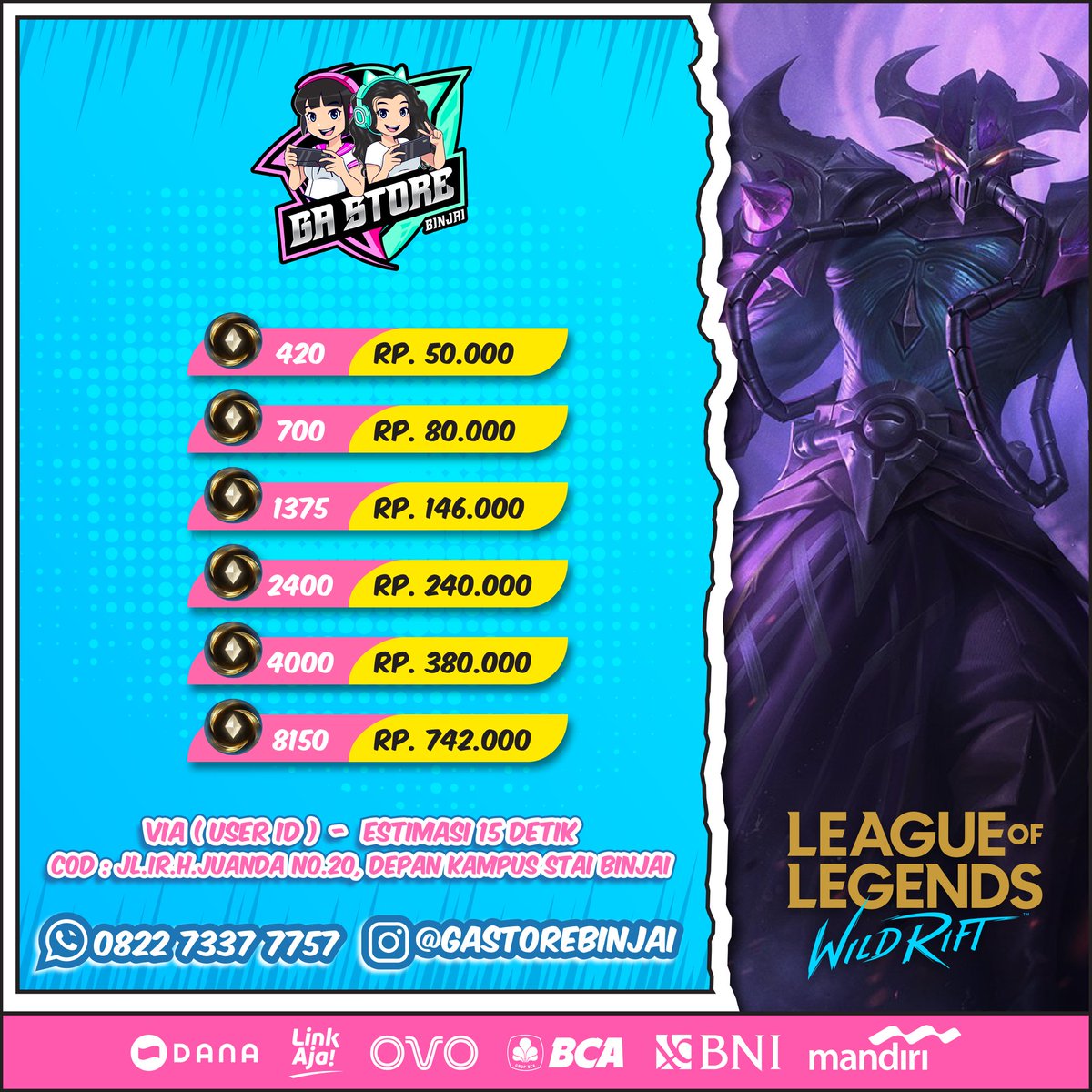 lecitbroo's tweet photo. #jasatopup
#game
#indonesia
#medan
#binjai
#wildrift https://t.co/ySHy4vPbya