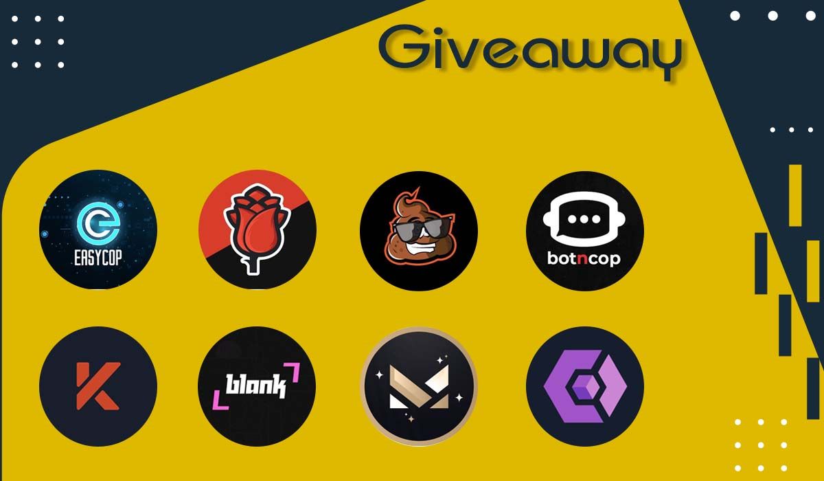 GIVEAWAY TIME 🟡2x @koch_vpn 5GB Secret 🟣2x @0xtoys Beta Key ⚪️1x @EasyCopBots Renewal Key 🟤1x @ScarletProxies 2GB Resi 🟣1x @The_Shit_Bot Key 🟠3x @OfficialBotNCop Monthly 🔵1x @BlankProxies 1GB Resi 🟢1x @topnotchkicks Monthly RULES 🔶FOLLOW ALL 🔶RT 🔶TAG 2 Winners in 48h!