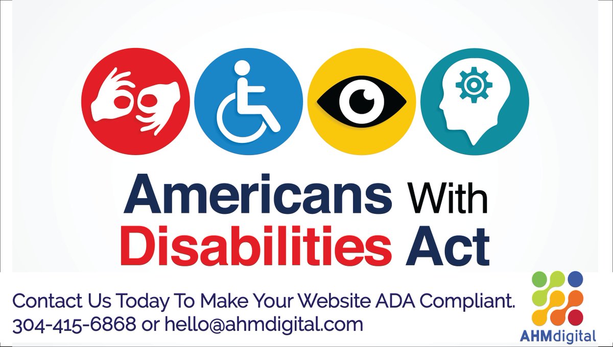 AHMdigital's tweet photo. Making your website accessible will boost your brand’s reputation, open your consumer base to the disability community totaling more than one billion people globally, and minimize the risk of being exposed to legal action. 

#digital #website #adagency #adacompliant https://t.co/Fmr1N5SXEg